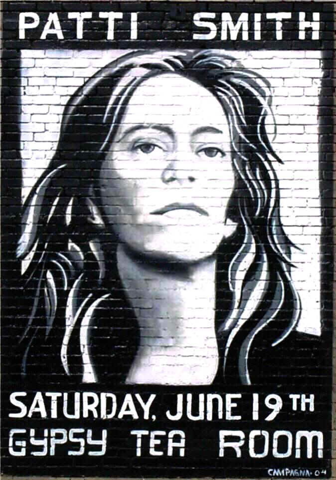 patti2 Patti Smith Music Mural from Campagna Art with Gypsy Tea Room of Dallas' Deep Ellum Texas